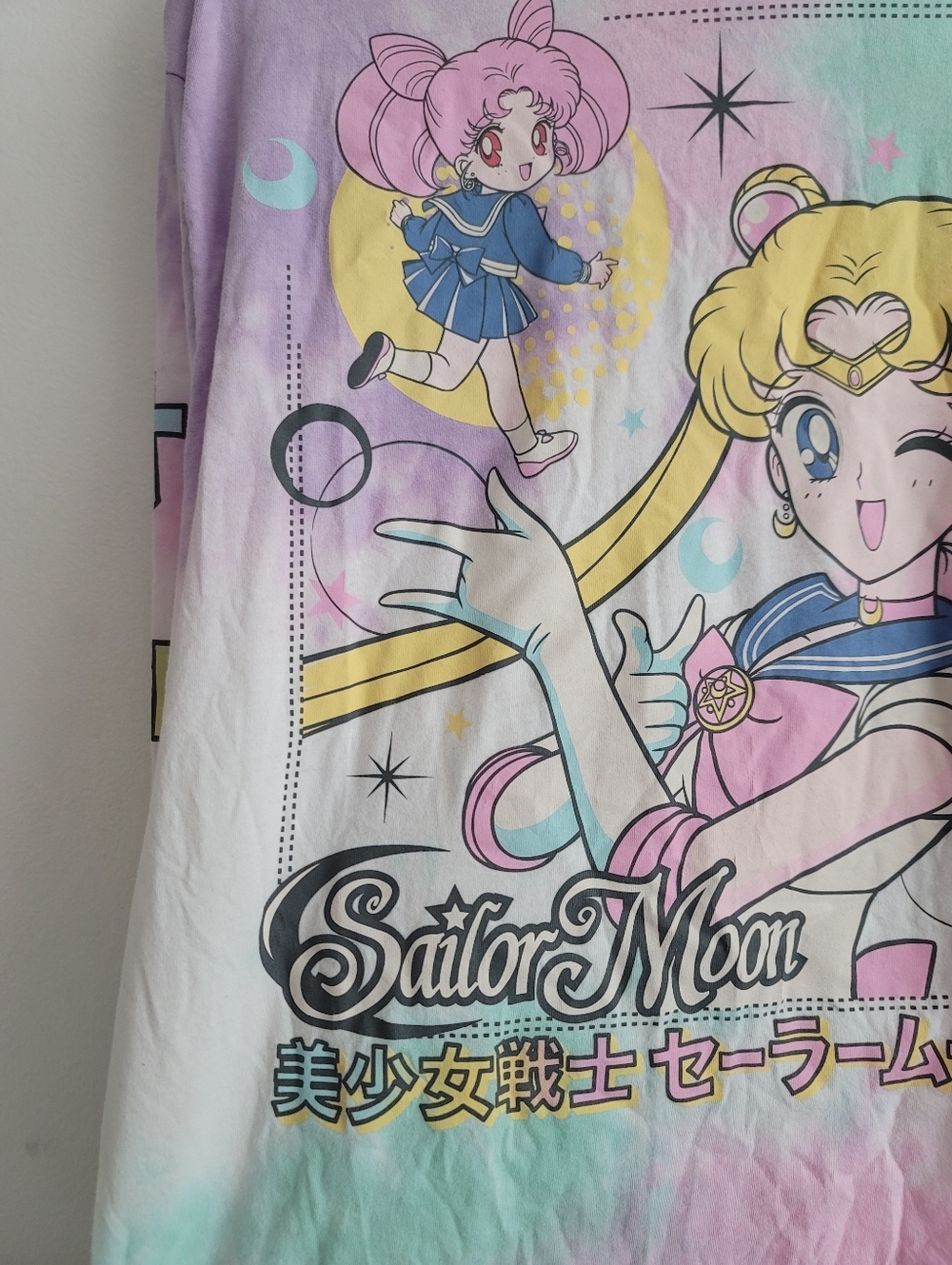 Boxlunch XL Sailormoon Long Sleeve Tie Dye Graphic Shirt 100% Cotton Katana - Picture 7 of 7